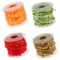 thumbnail image 6 of RUISINERY Elegant 10m Organza Ribbon Pearls Satins Trim for Wedding Decoration and Craft Supplies in White Color 10mm Width, 6 of 7