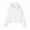 White, variant on Cropped Pullover Hoodies for Women Fall Winter Long Sleeve Drop Shoulder Plain Hooded Sweatshirt Crop Tops