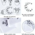 thumbnail image 5 of Moon Flowers Water Soluble Embroidery Stabilizers Bee Hand Sewing Stick and Stitch Transfers Paper Wash Away Pre-Printed Self Adhesive Patterns for Bags Cloth Sewing Lovers Beginner, 5 of 9