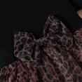 thumbnail image 5 of Kiijoy Girls Leopard Print Tutu Dress Ruffle Short Sleeve Tulle Dress, Black, Size 12M-5T, 5 of 5