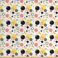 thumbnail image 1 of Geometric Fabric by the Yard, Randomly Scattered Striped Spots Dots Circles Lines and Triangles Memphis Style, Decorative Upholstery Fabric for Sofas and Home Accents, Multicolor by Ambesonne, 1 of 4