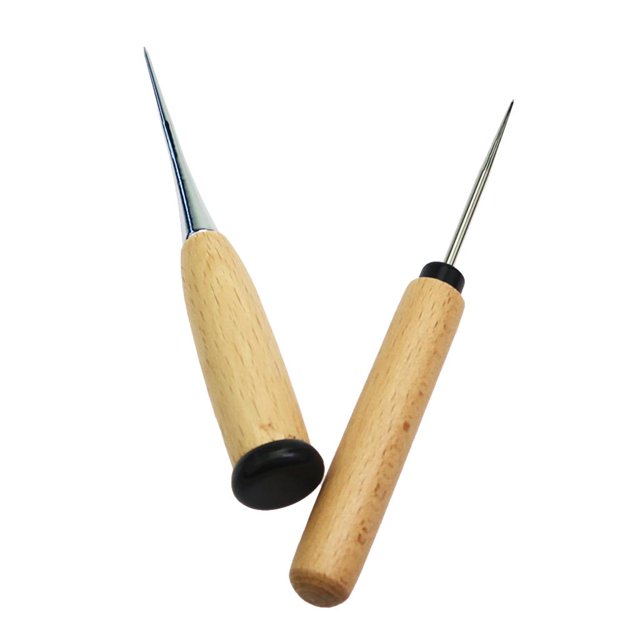 Abbracc 2Pcs Craft Tool Scratch Awl Hole Maker Punch for Leather Cloth Tent Shoes Repair