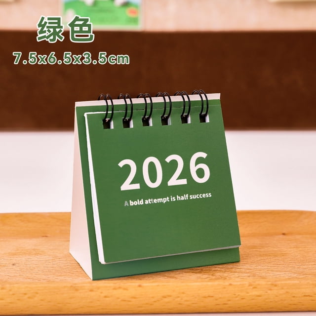 Shisuyan 4pcs Mini Desk Calendar 2026 Small Desktop Calendar Standing Flip Monthly Planner Schedule Planner Organizer for Home Office School Daily Use