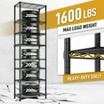 thumbnail image 3 of Ktaxon 8-Tier Wire Shelving Unit, Steel Storage Rack for Office Kitchen Garage 23.6" W x 13.8" D x 79.5" H, Black, 3 of 11