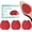 Red, variant on Welnove Shoe Sole Protectors Anti-Slip, Self-Adhesive Grips For Leather Shoes, High Heels, Noise Reduction, 6 Pcs, Clear