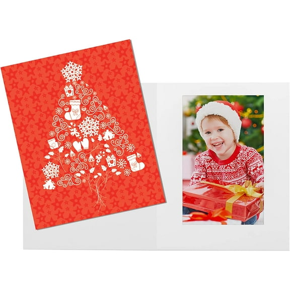 Neil Enterprises Inc. Christmas Tree 4" x 6" Photo Folders - Pack of 100