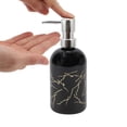 thumbnail image 3 of Unique Bargains 1 Pc Simple Cylindrical Soap Pump Dispenser for Hotel 400ml Black Silver Tone, 3 of 6