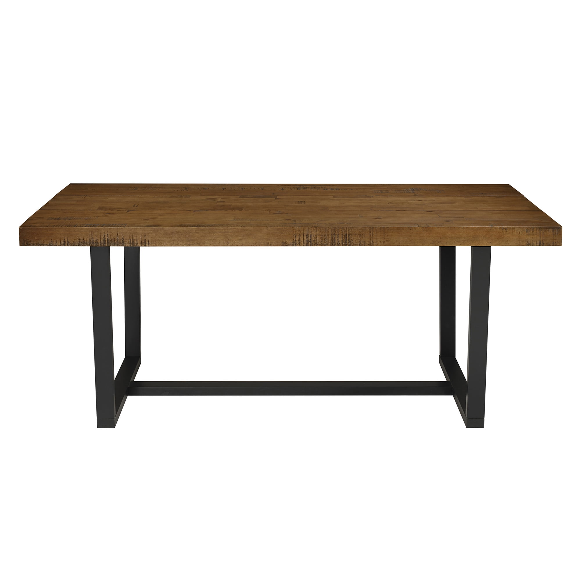 Walker Edison Modern Farmhouse Two-Tone Dining Table, Rustic Oak