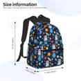 thumbnail image 4 of Daiia Space Dog School Backpack for Men Women, Unisex Large Waterproof Bookbag Schoolbag Casual Daypack for High School/College/Teens/Travel/Work Black, 4 of 8