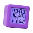 thumbnail image 3 of Reloj despertador para dormitorio, reloj Digital, despertador de escritorio para niños, reloj electrónico silencioso para mesita de noche, decoración Púrpura Macarena Despertadores digitales, 3 of 8
