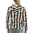 thumbnail image 7 of Daiia Rose Flowers Pattern Women's Fashion Hoodies & Sweatshirts with Kangaroo Pocket Hooded Sweatshirt with Eye-catching Drawstrings-XX-Large, 7 of 7