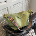 thumbnail image 4 of Bolsos Piel Cera Aceite Bolso Bandolera Correa Ajustable Informal para Fin Semana, 4 of 8