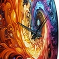 thumbnail image 5 of Designart "Vibrant Rotation II" Abstract Spirals Oversized Wall Clock, 5 of 5