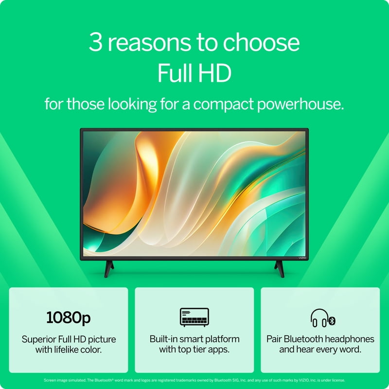 VIZIO 40" Class Full HD 1080p LED Smart TV with Built-in Alexa (VFD40M-08) color options