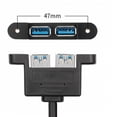 thumbnail image 5 of axGear USB 3.1 Front Panel Header Key-B to Dual USB 3.0 Female Extension Cable 50cm, 5 of 5