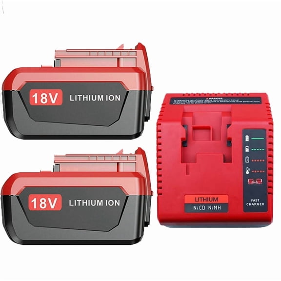 2-Pack 8.0Ah PC18B Lithium Battery for Porter-Cable 18V Tools, Compatible with PCC489N, PC18B-2 Tools & PCMVC, PCXMVC Chargers