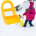 thumbnail image 4 of Kid sized Outdoor Plastic Snow Shovel bend proof and non scratching perfect for kids to shovel snow multi use for steps and cars, 4 of 4