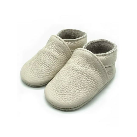 

Woobling Boys Non-Slip Slip On Flats Indoor Outdoor Comfort Walking Lightweight Soft Sole Leather Shoe