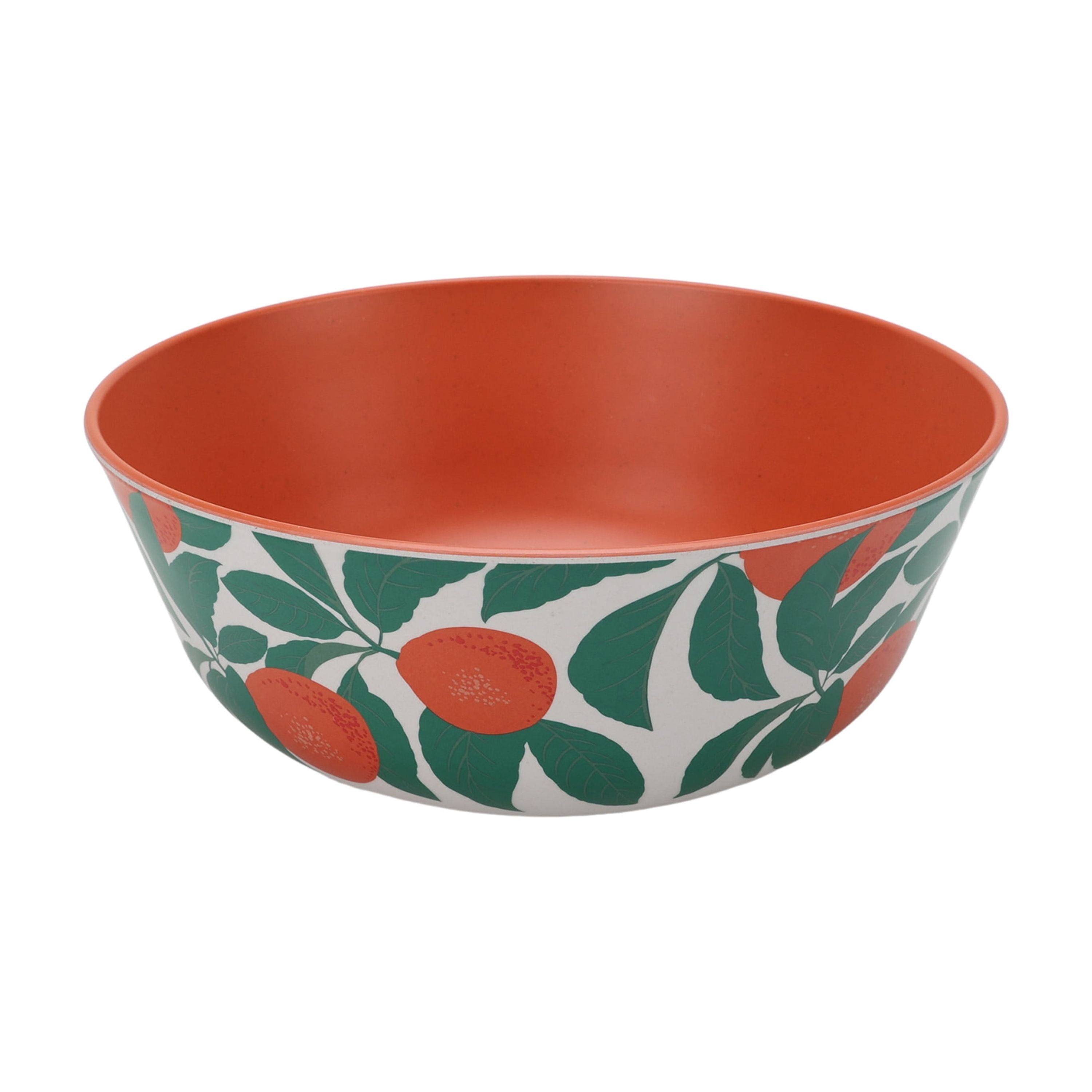 Mainstays by Becky G. & Alejandra Bamboo Melamine 4-Piece Serve Bowl Set, Orange & Green