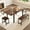 Brown, variant on QinaQin Modern Extendable Dining Table, 63-Inch Kitchen Dining Set, Includes Bench and Bar Stools, Seats 8, Easy To Assemble