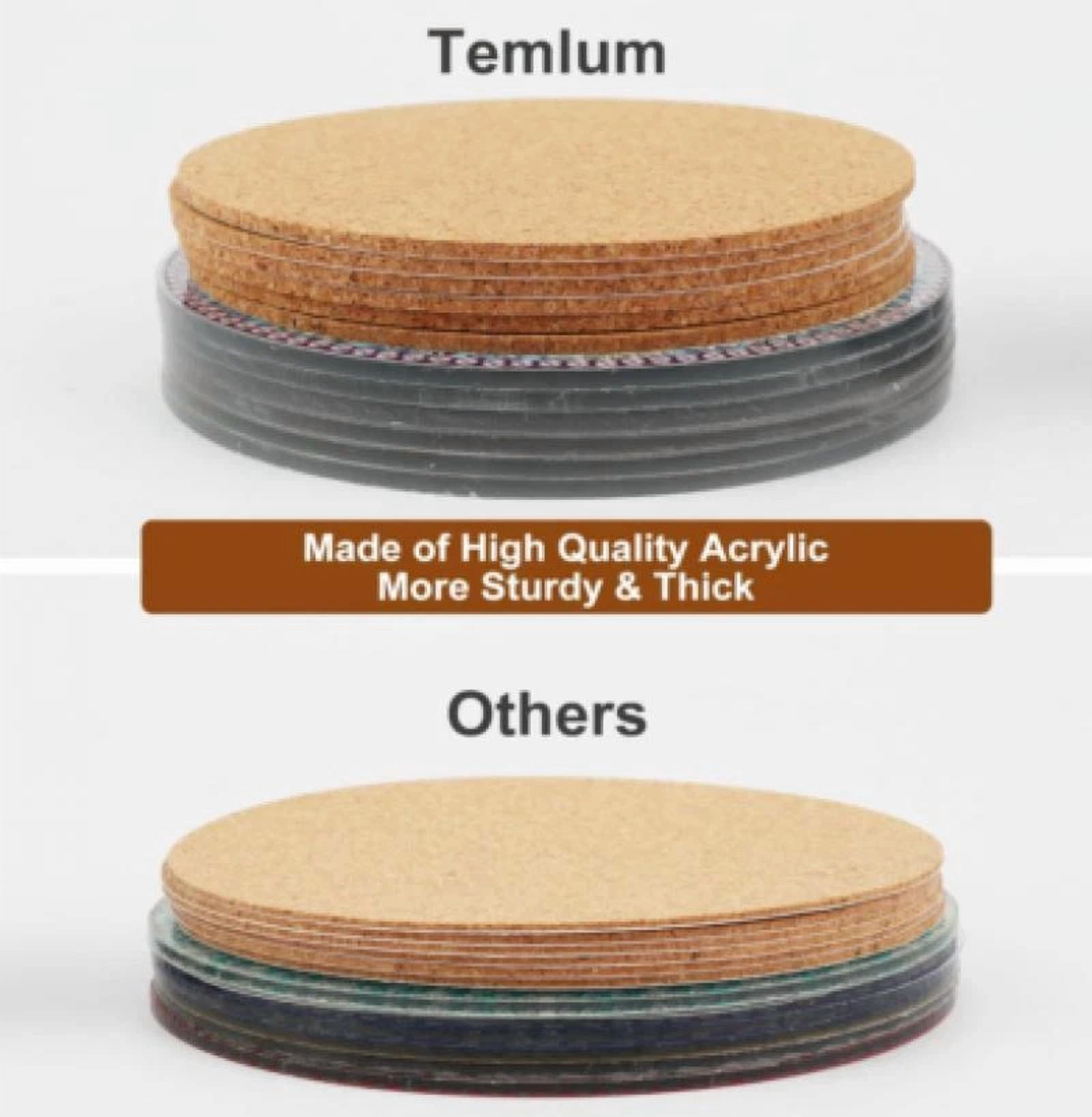 FLINT - 6 Pcs Diamond Painted Coasters With Stand Diy Outdoor Camping Style Coasters