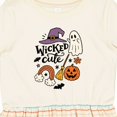 thumbnail image 4 of Inktastic Wicked Cute Halloween Ghost Pumpkin Design Girls Toddler Dress, 4 of 5