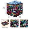 thumbnail image 3 of Graffiti Foldable Storage Basket Organizer Bins with Handle, 10.8"x10.5"x10.6", Large Capacity Storage Bins, 3 of 6