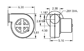 Fireplace Stove Blower Motor for Dayton 1TDN7 Fasco 50747-D401 50CFM