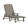 thumbnail image 2 of BizChair Monterey Set of 2 Adjustable Adirondack Loungers with Cup Holders- All-Weather Indoor/Outdoor HDPE Lounge Chairs in Brown, 2 of 12