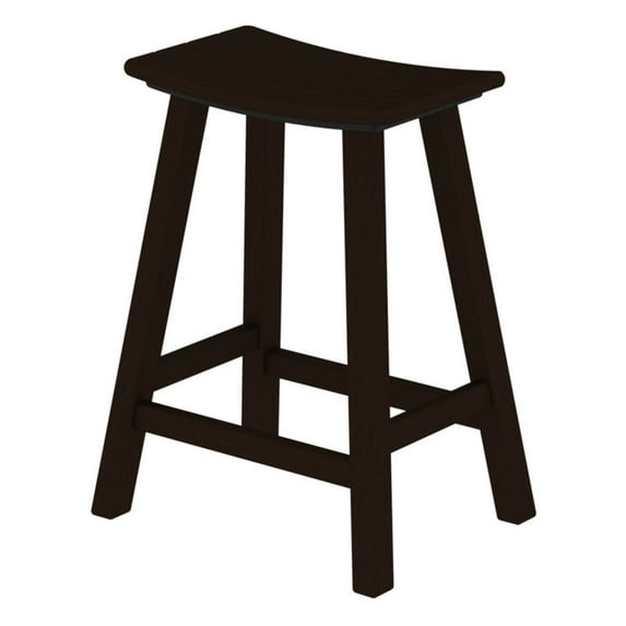 POLYWOOD® Traditional 24 in. Saddle Bar Stool