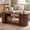 Walnut, variant on Easoger 42.5" Oval Coffee Table with 2-Tier Storage, Mid-Century Modern Center Table with Fluted Pedestal Base, Wooden Side Table for Living Room, Home Office,Walnut