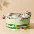 thumbnail image 4 of Cat Scratching Board Toy High Density Scratch Resistant Interactive Round Scratcher Cat Toy with Catnip for Cats Green, 4 of 5