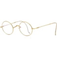 thumbnail image 2 of Agstum Retro Round Titanium Optical Eyeglasses Frame Wire Rim Cable Temples No Nose Pads, 2 of 12