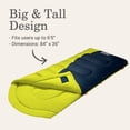 thumbnail image 4 of Coleman Montauk 20?F Big and Tall Sleeping Bag, 4 of 9