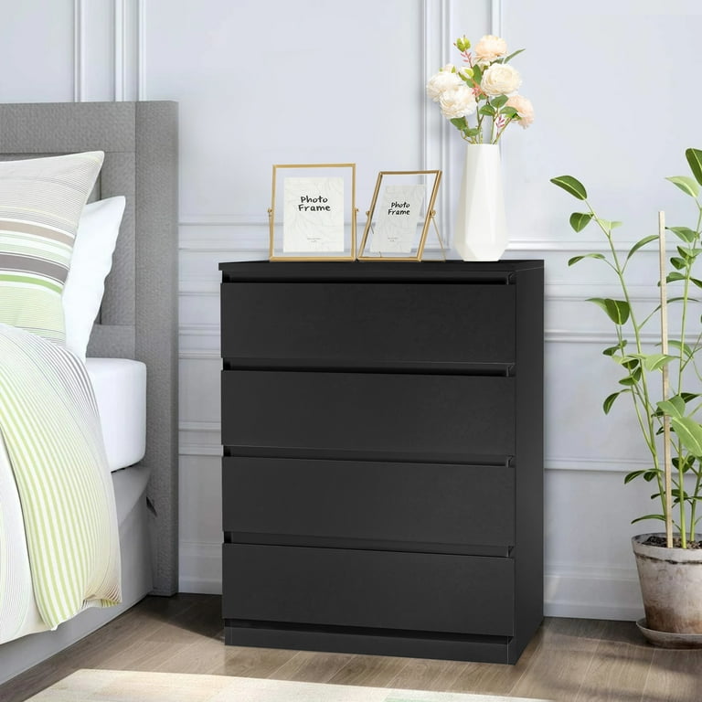 princess polly baby blue dress FCH 4 Drawer Black Wooden Dresser, Closet Storage Cabinet, Bedroom  Nightstand Table