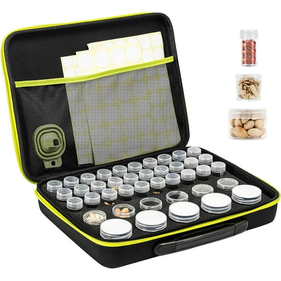 Procase Black Polystyrene Sturdy Seed Storage Jar (41 Count)