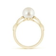 thumbnail image 2 of ANGARA South Sea Cultured Pearl Ring with Marquise Motifs in 14K Yellow Gold for Women | June Birthstone, Birthday, Anniversary, Jewelry Gift for Women | Pearl Ring, 2 of 8