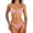 Pink, variant on Bikini Set for Women Crochet Striped Thin Strap Side Tie Two Piece Swimsuit for Beach Vacation