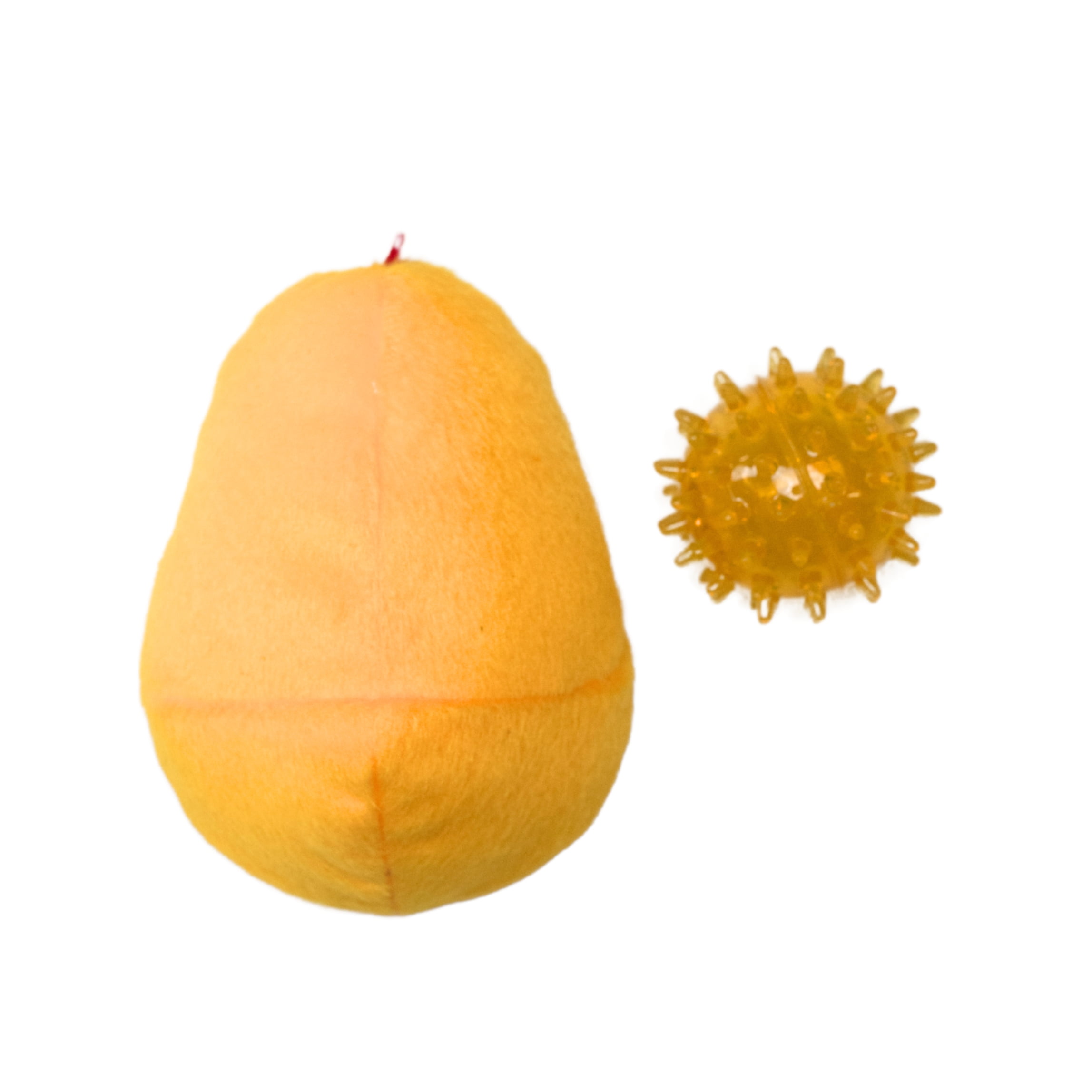 Vibrant Life Chicken Waffle Plush Dog Toy, Detachable Spikey Ball