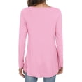 thumbnail image 2 of Aayomet Tshirts Shirts For Women Sweaters for Women Long Sleeve Casual Tunic Tops for Leggings,Pink L, 2 of 4