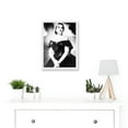 thumbnail image 2 of Maria Callas Opera Singer Portrait Black White Artwork Framed Wall Art Print A4, 2 of 4
