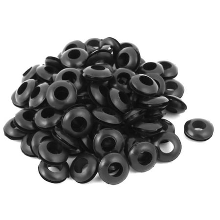 Electric Cable Protector Rubber Ring Wiring Grommets Black 8mm Inner ...