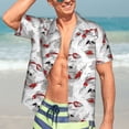 thumbnail image 5 of KLL Men's Hawaiian Shirt Short Sleeve Button Down Beach Shirts-Koi Fish, 5 of 5