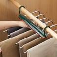 thumbnail image 4 of Folding Pants Rack Keep Tidy Strong Loading Durable Multifunctional 6-layer Pants Hanger Clothes Organizer, 4 of 5