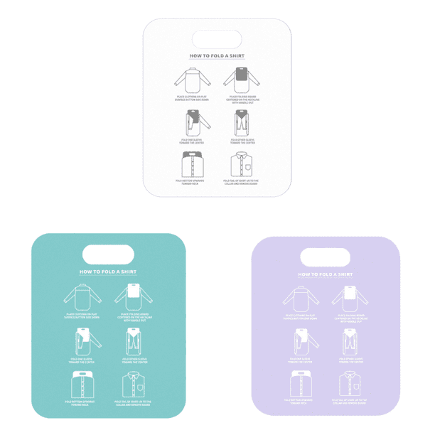 Tabla Plegable para Ropa Organizador Plástico Doblar Vestidos Uso Diario en El () Blanco