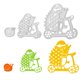 thumbnail image 1 of Cuadros Decorativos Troqueles de corte de triciclo, plantillas para álbum de recortes, grabado artesanal, tarjeta de álbum Sywqhk Nuevos Originales, 1 of 1