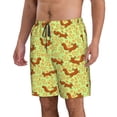 thumbnail image 2 of Naloa Floral Squirrel Men's Beach Shorts, Surfing shorts, Swim trunks, Quick Dry Swim Trunks for Surfing Beach Fun - X-Large, 2 of 9