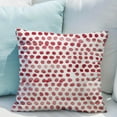 thumbnail image 6 of Polka Dot Pillow Covers Set of 2 Dark Red Cream Throw Pillows 20x20 in Outdoor Boho Design Brush Strokes Decorative Pillowcase Square Cushion Cover Linen Pillow Case for Home Sofa Couch Bed, 6 of 6
