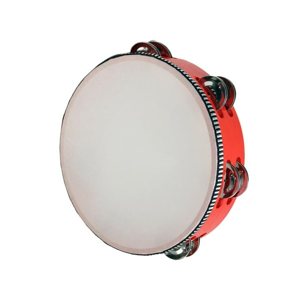 Church TAMBOURINES Set Of Three New Single Row Jingles Goat Skin Heads CP Brand on United States | 196416813