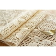thumbnail image 3 of Vintage Macrame Table Runner, Handmade Crochet Lace Embroidery Table Runner, Boho Cotton Tablecloth with Tassels for Wedding Dining Table (A.30 x 160 cm), 3 of 7
